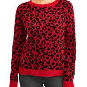 Red leopard sweater